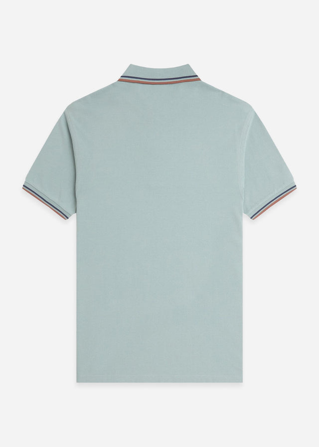 Fred Perry Polo's Twin tipped fred perry polo shirt- Silver Blue Tennis Blue Cinnamon