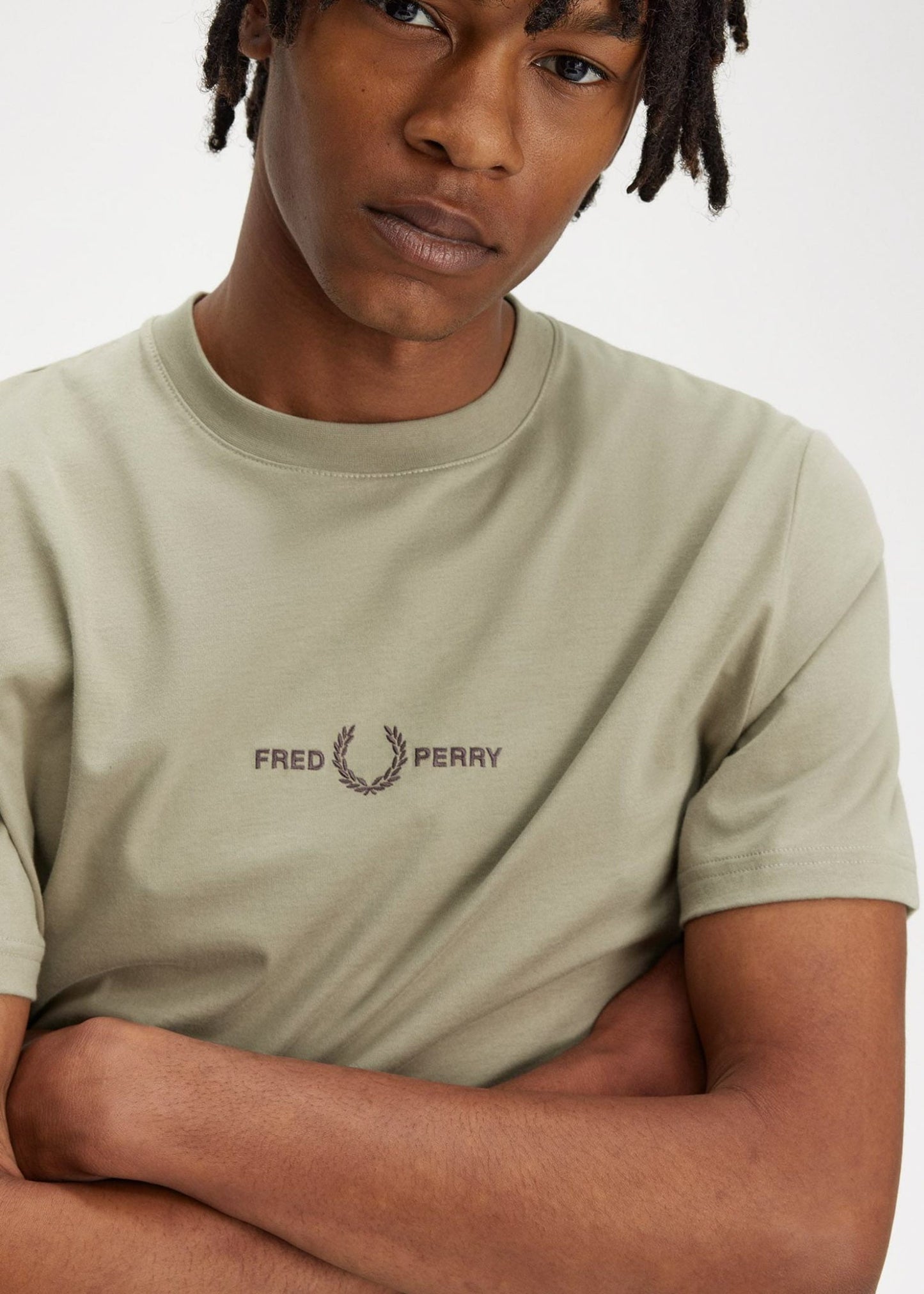 Fred Perry T-shirts Embroidered t-shirt - warm grey