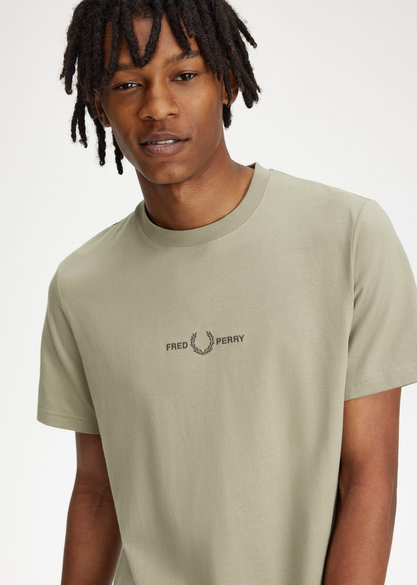 Fred Perry T-shirts Embroidered t-shirt - warm grey