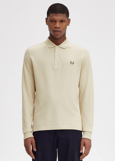 Fred Perry Longsleeve Polo's LS plain fred perry shirt - oatmeal