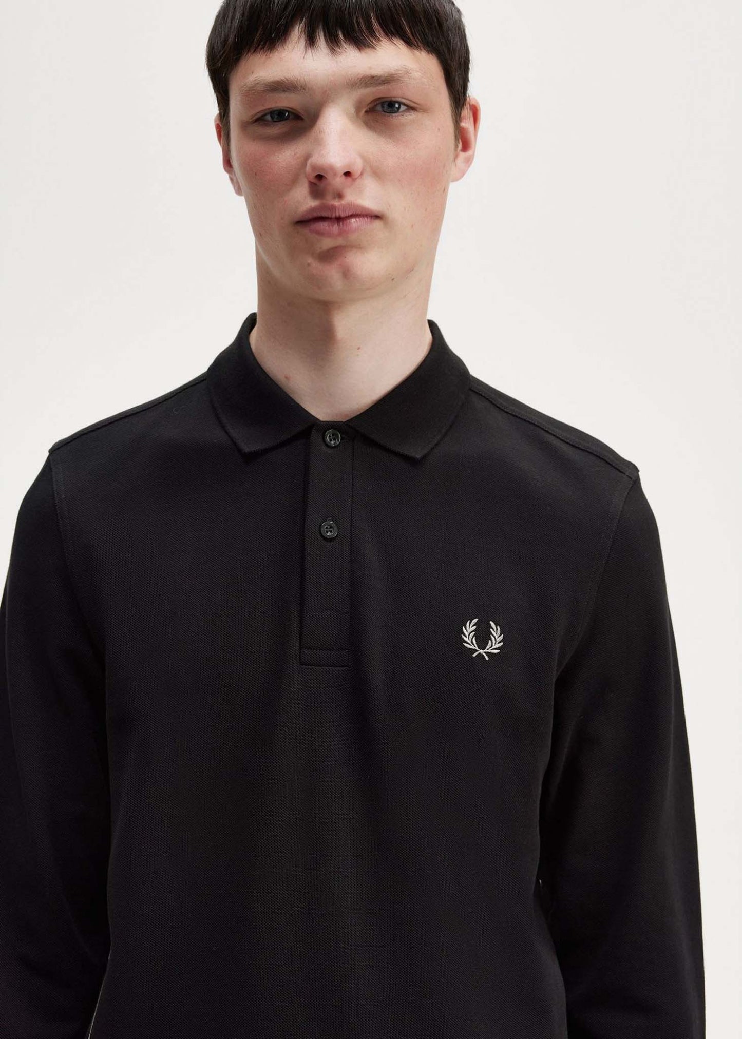 Fred Perry Longsleeve Polo's Ls plain fred perry shirt- black chrome