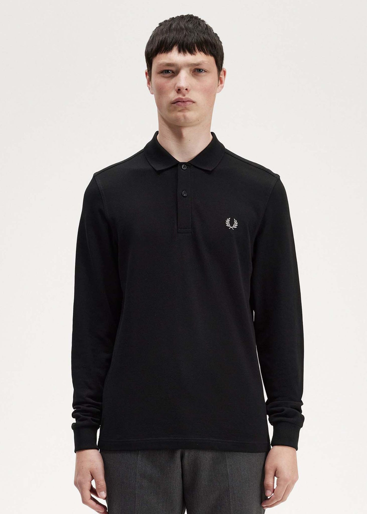 Fred Perry Longsleeve Polo's Ls plain fred perry shirt- black chrome