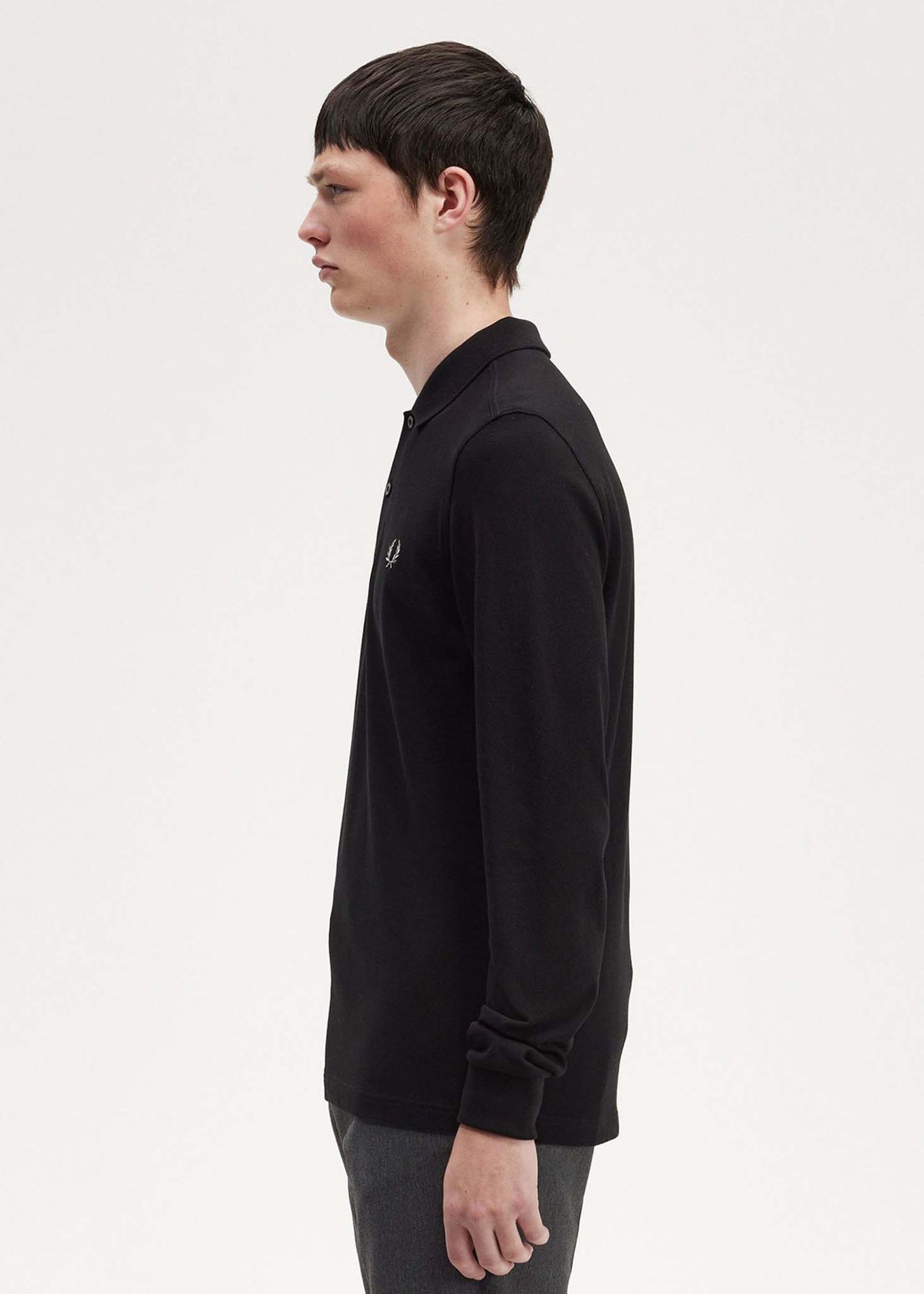Fred Perry Longsleeve Polo's Ls plain fred perry shirt- black chrome