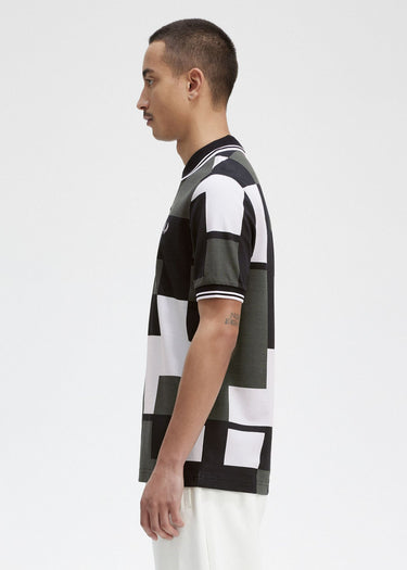 Fred Perry Polo's Pixel print fred perry shirt - light ice