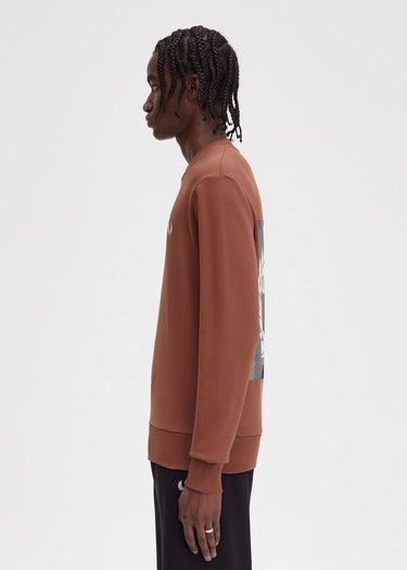 Fred Perry Truien Rave graphic sweatshirt - whisky brown