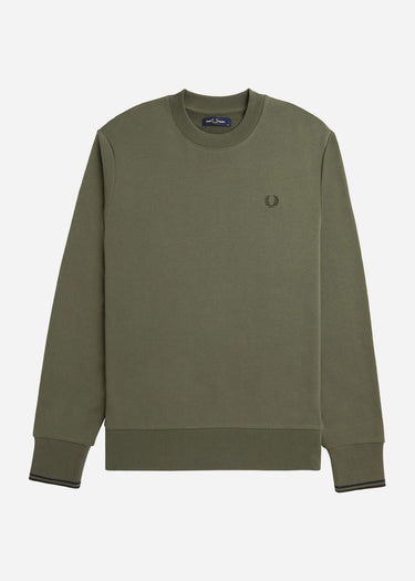 Fred Perry Truien Crew neck sweatshirt - laurel wreath green night green