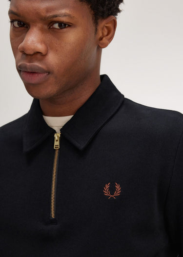 Fred Perry Truien Half zip collar sweater - black