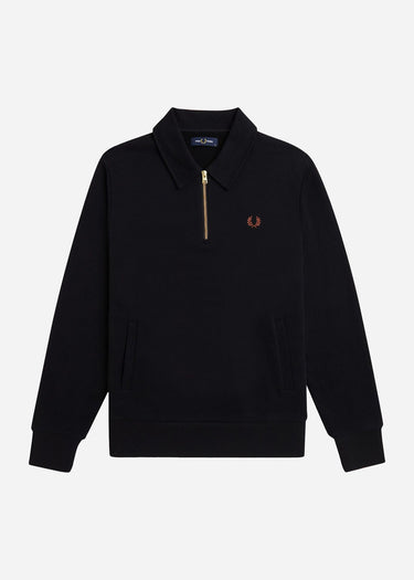 Fred Perry Truien  Half zip collar sweater - black