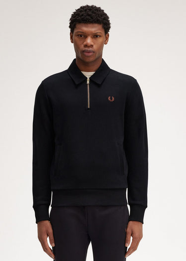 Fred Perry Truien Half zip collar sweater - black