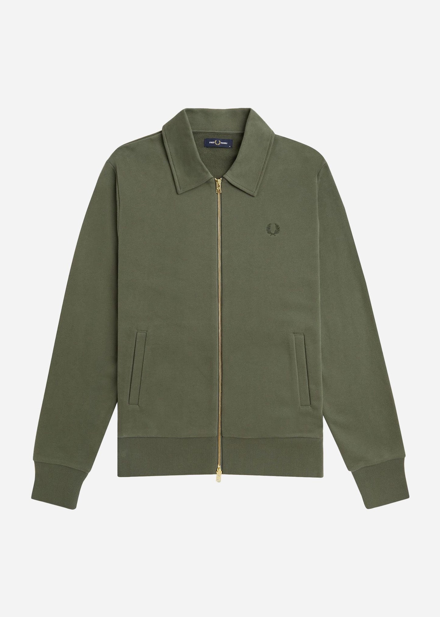 Fred Perry Vesten Zip through sweatshirt - laurel wreath green