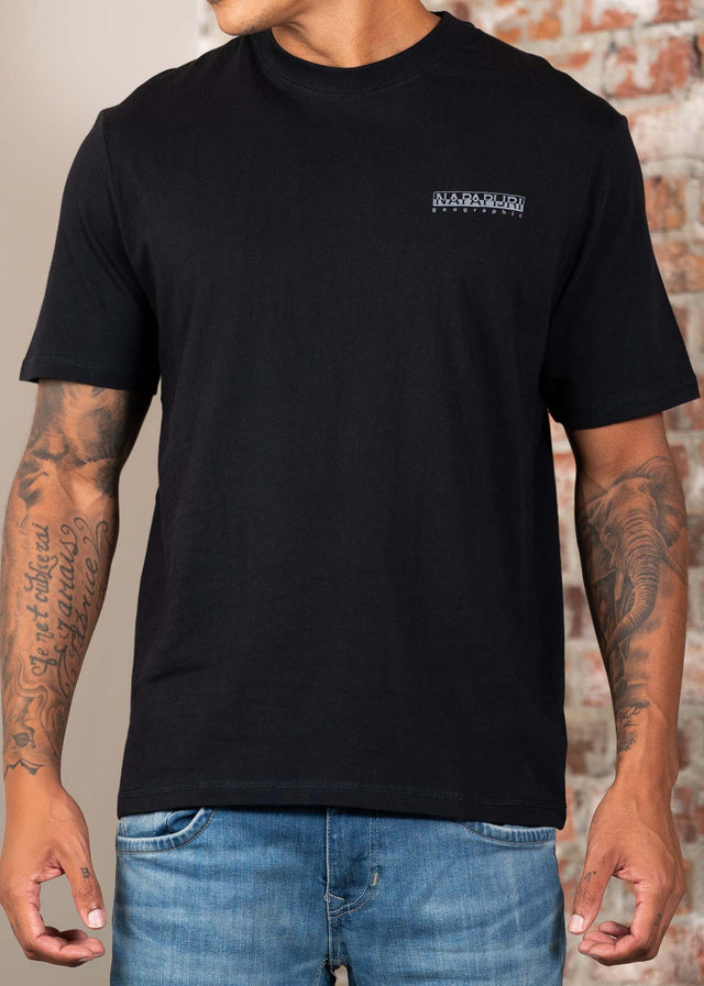 Napapijri T-shirts Back graphic t-shirt - black beauty