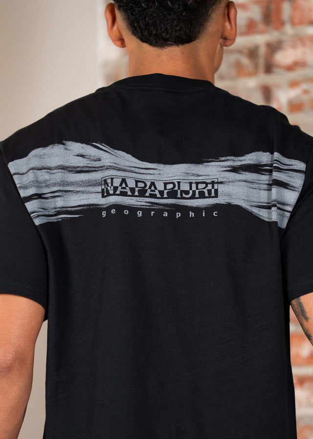 Napapijri T-shirts Back graphic t-shirt - black beauty