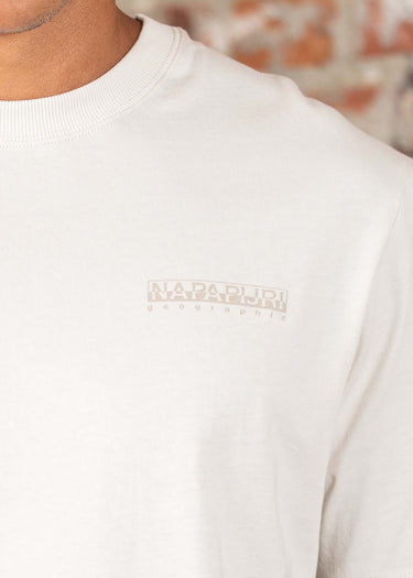 Napapijri T-shirts Back graphic t-shirt - beige dimity