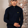 Lyle & Scott Truien Cotton merino quarter zip jumper - dark navy