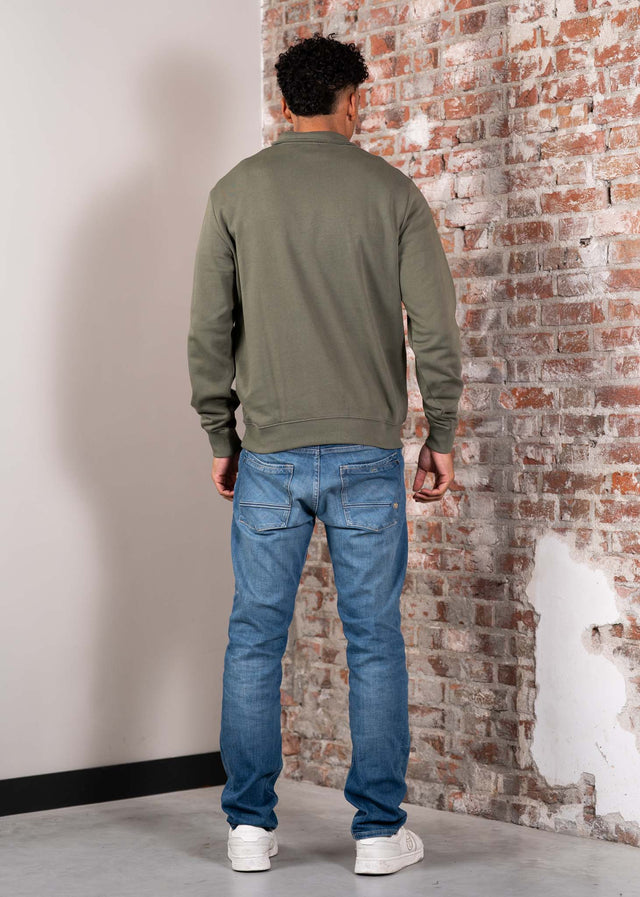 Napapijri Truien Small box quarter zip sweat - tea leaf