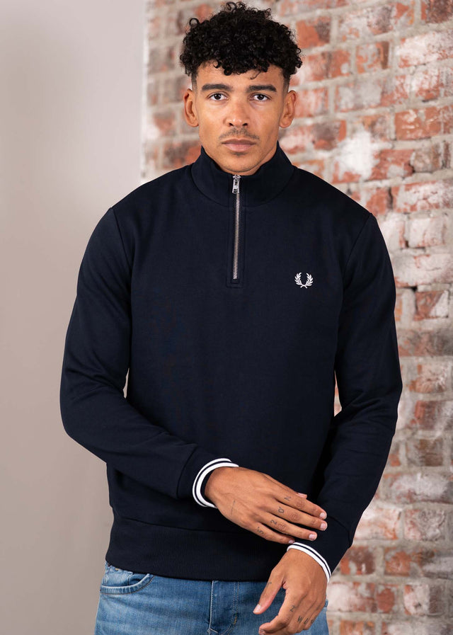 Fred Perry Truien Half zip sweatshirt - navy