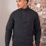Barbour Truien Essential patch half zip knitted jumper - charcoal