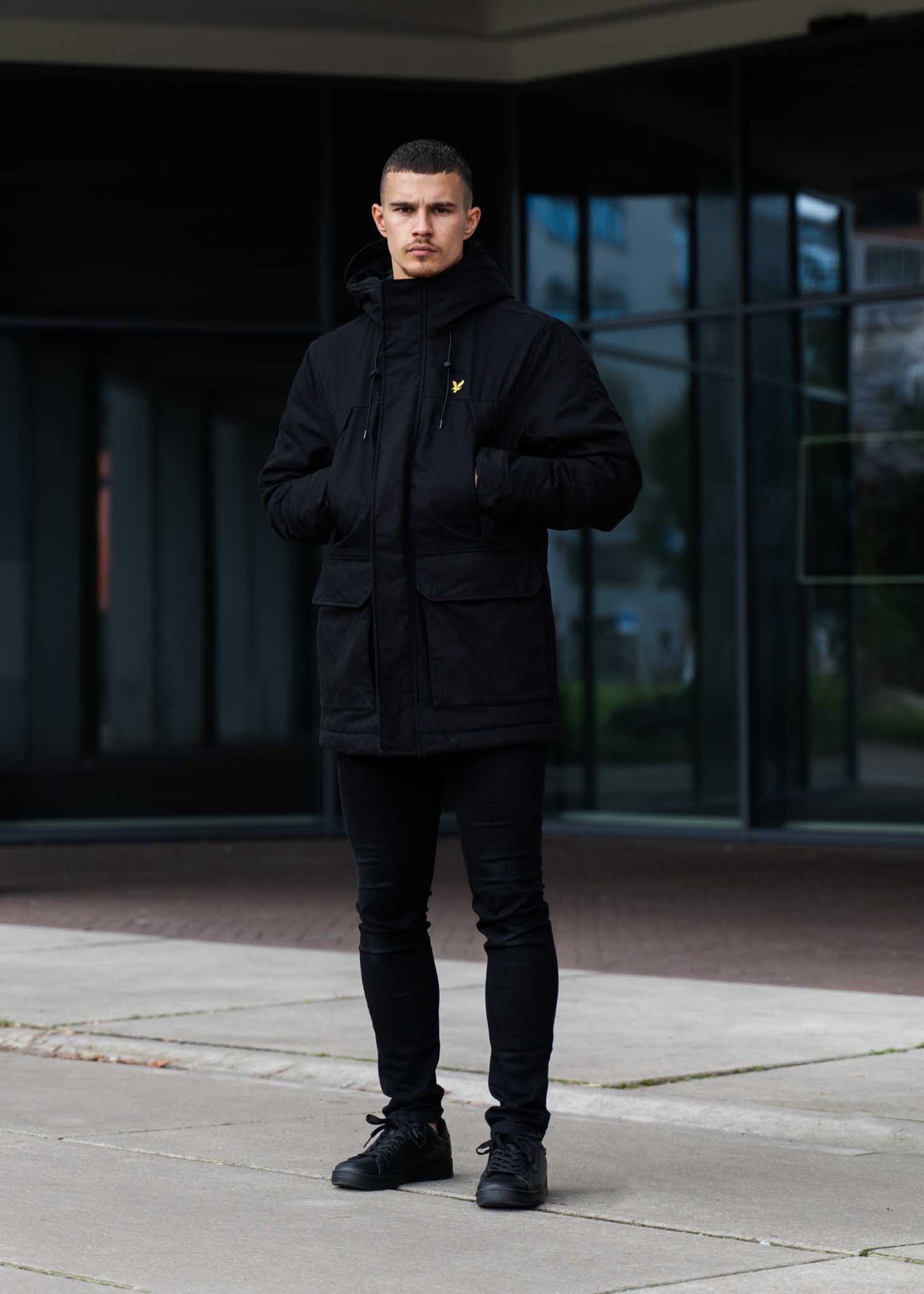 Lyle & Scott Jassen Microfleece parka 2.0 - jet black