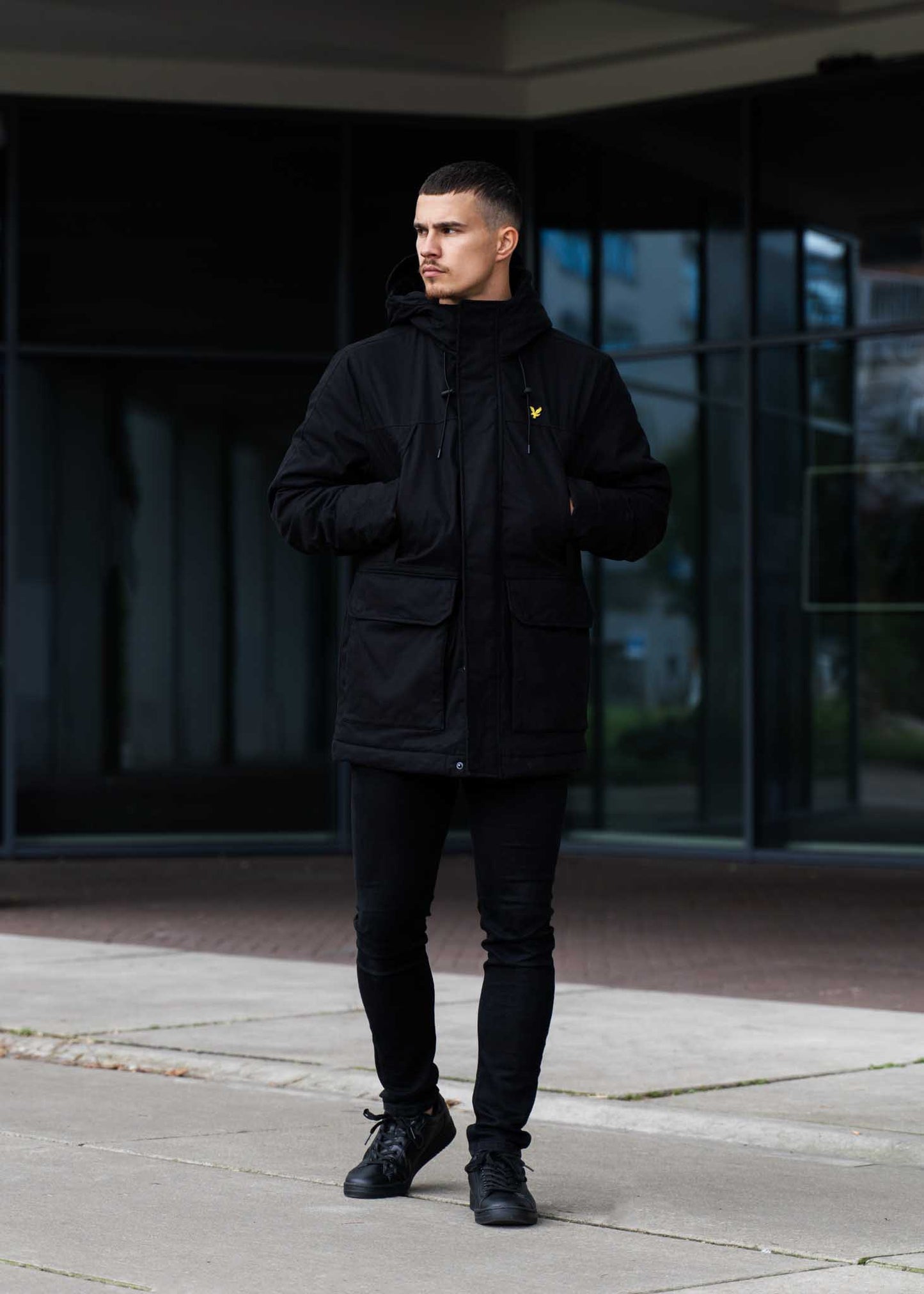 Lyle & Scott Jassen Microfleece parka 2.0 - jet black