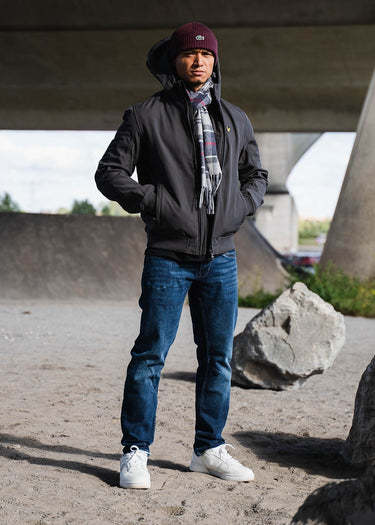 Lyle & Scott Jassen Fleece back softshell jacket - gunmetal