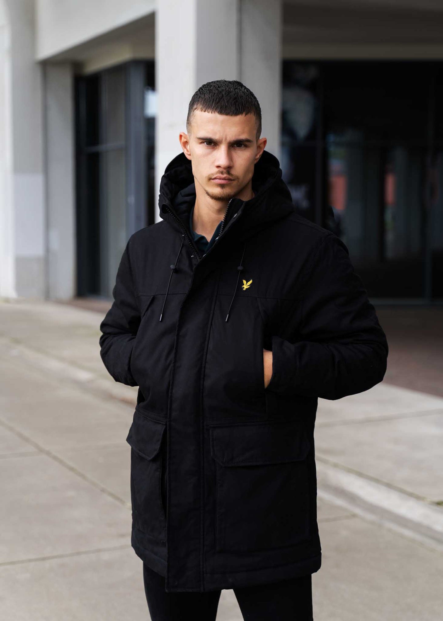 Lyle & Scott Jassen Microfleece parka 2.0 - jet black