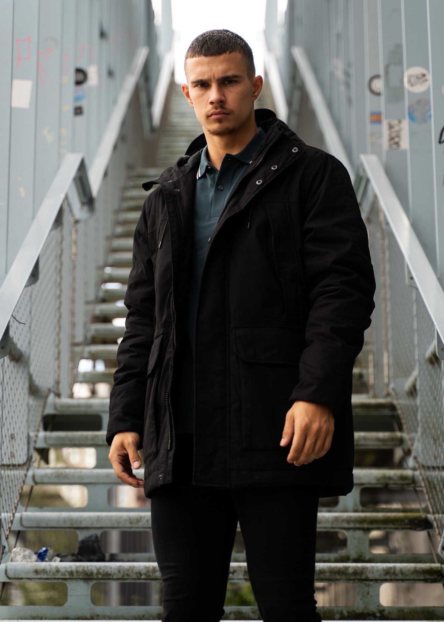 Lyle & Scott Jassen Microfleece parka 2.0 - jet black