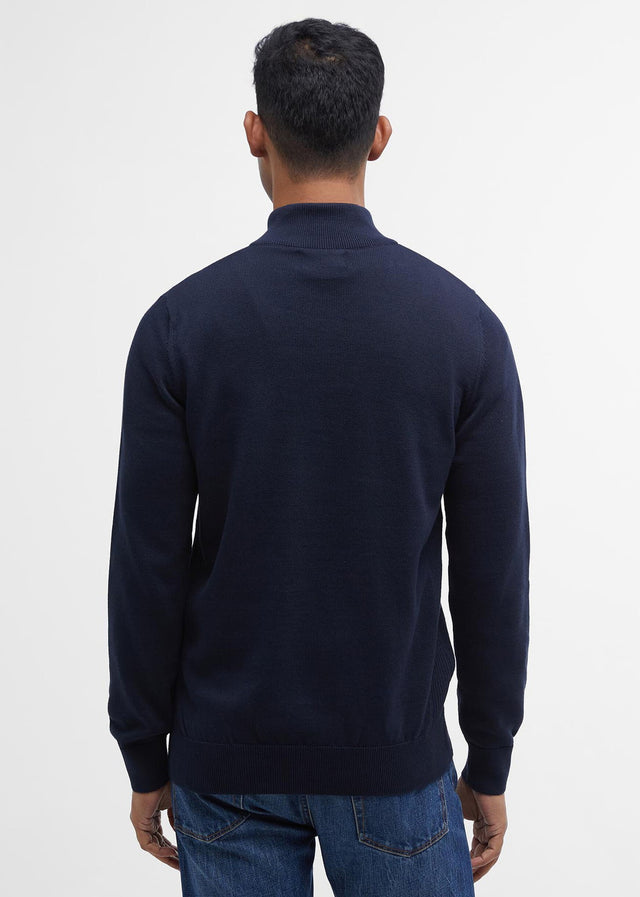 Barbour Truien Cotton half zip knitted jumper - navy