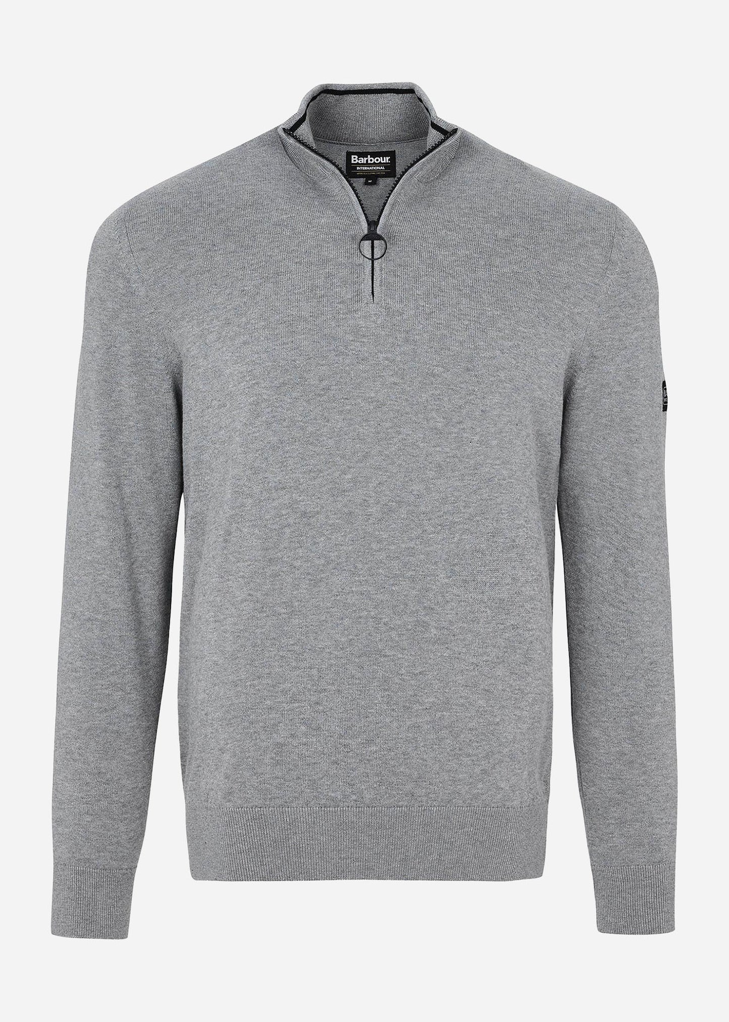 Barbour International Truien Cotton half zip knit - anthracite marl