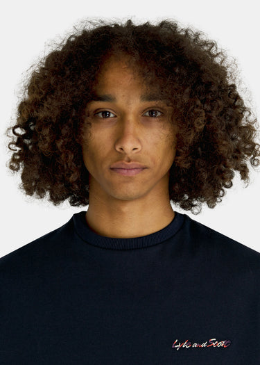 Lyle & Scott Truien Multi embroidery crewneck - dark navy