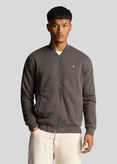 Lyle & Scott Vesten Jersey bomber - gunmetal