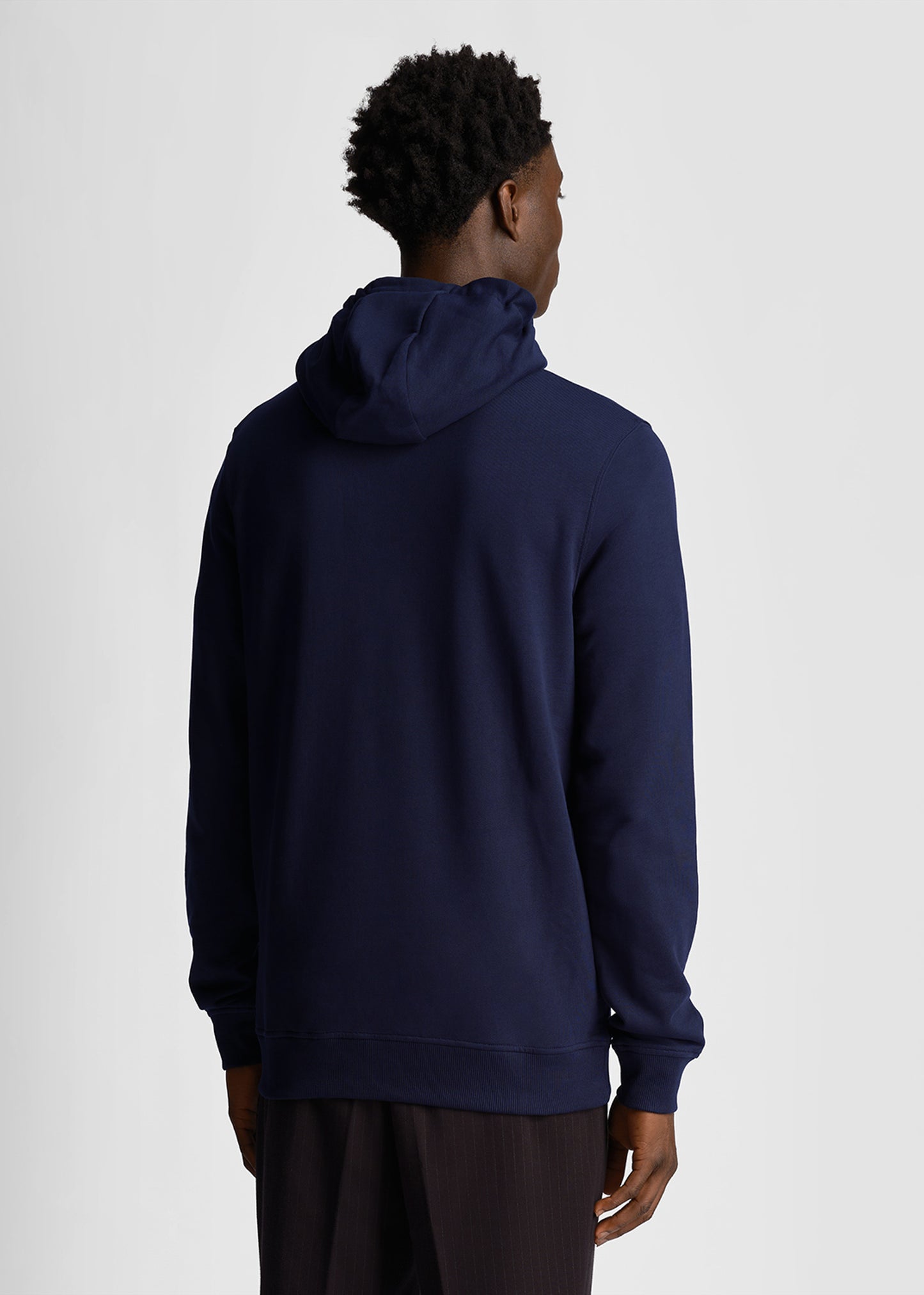 Lyle & Scott Vesten Tonal eagle zip through hoodie - dark navy