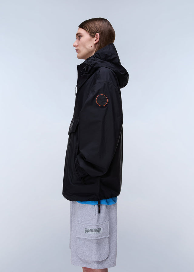 Napapijri Jassen Lightweight Packable Rainforest Overhead rf next Jacket - black beauty