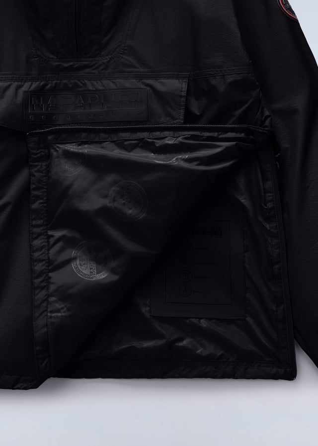 Napapijri Jassen Lightweight Packable Rainforest Overhead rf next Jacket - black beauty