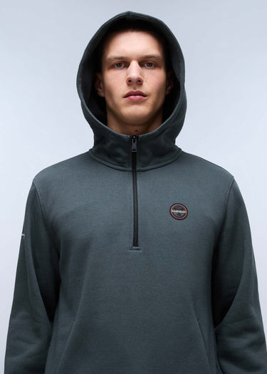 Napapijri Hoodies  Badge halfzip hoodie  - green urban