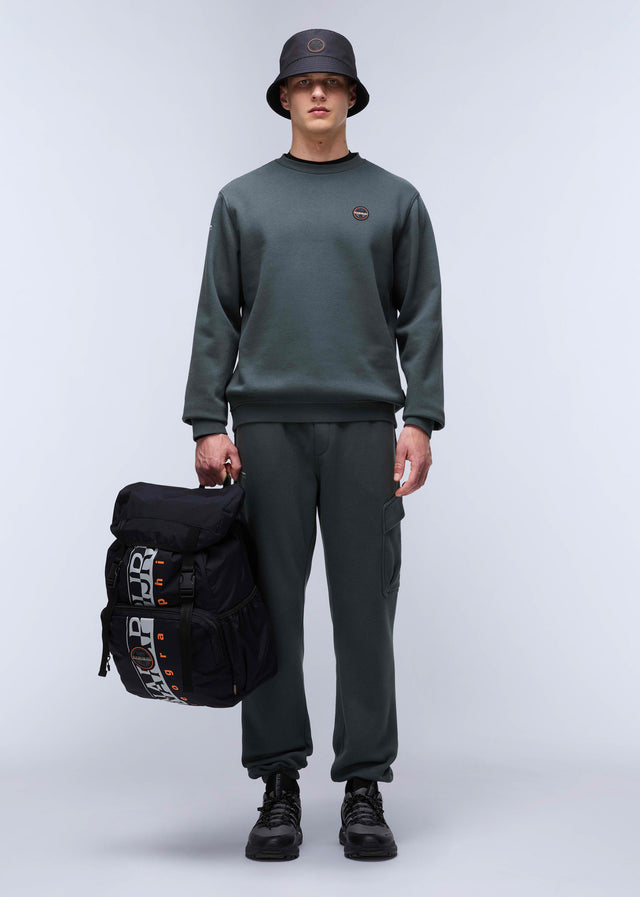 Napapijri Truien Badge crewneck sweater - green urban