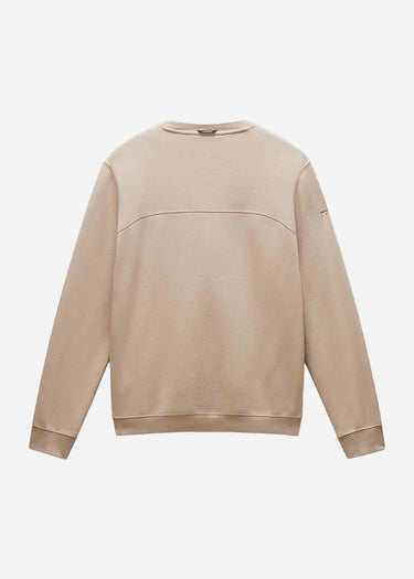 Napapijri Truien  Badge crewneck sweater  - beige rocky