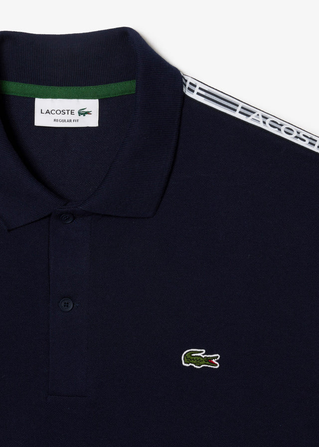 Lacoste Polo's Contrast stripe polo - navy blue