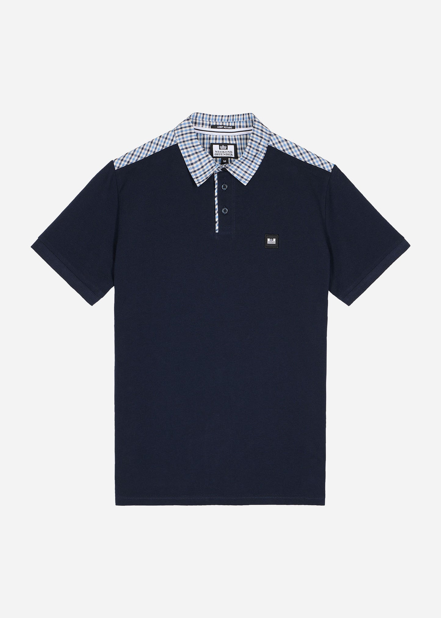 Weekend Offender Polo's Costa - navy blue house check