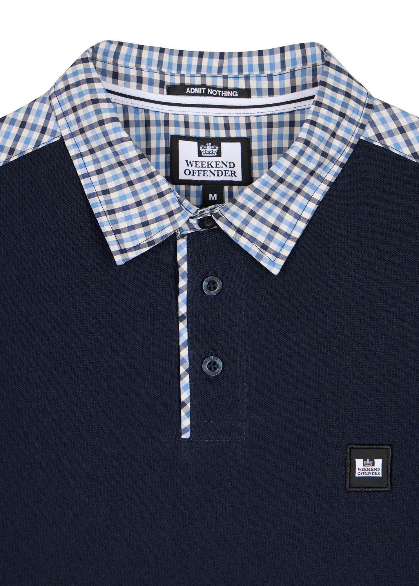 Weekend Offender Polo's Costa - navy blue house check