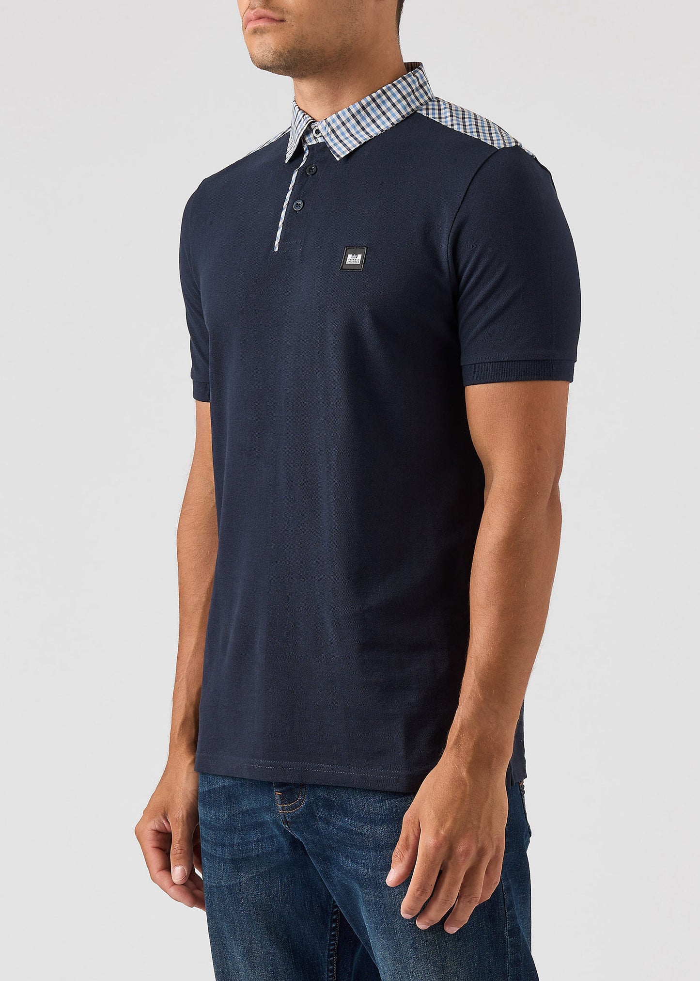 Weekend Offender Polo's Costa - navy blue house check