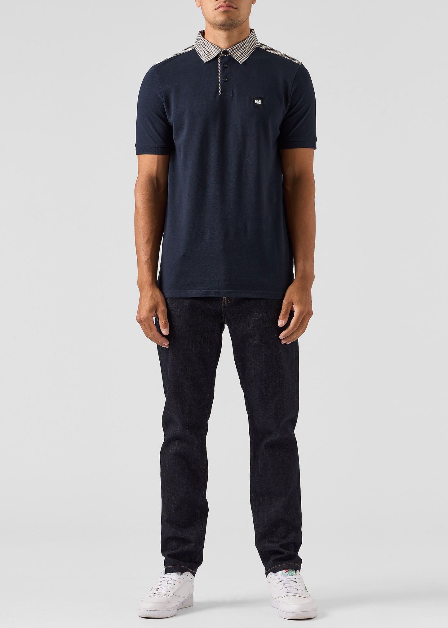 Weekend Offender Polo's Costa - navy house check