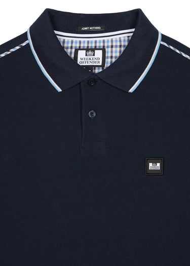 Weekend Offender Longsleeve Polo's Carola - navy blue house check
