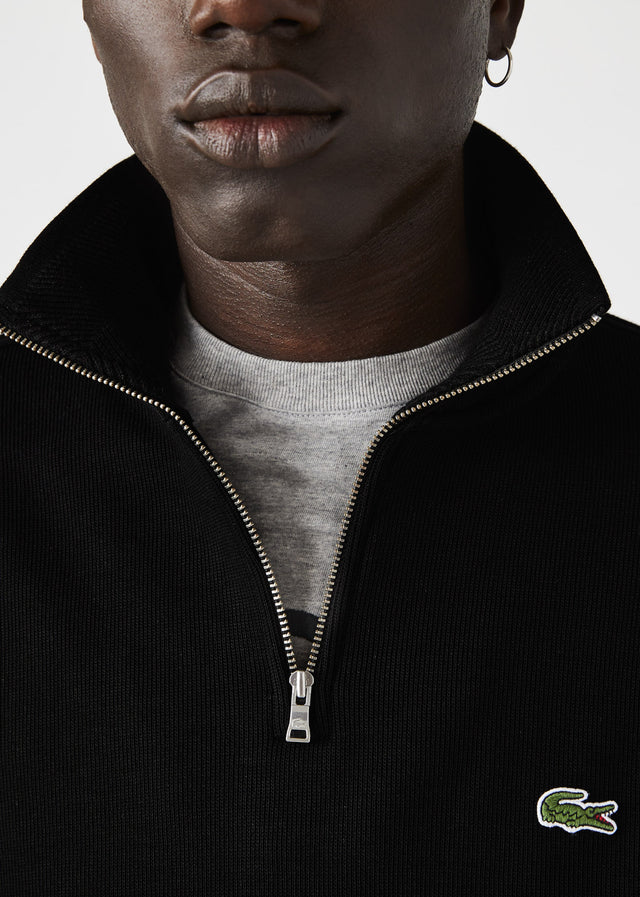 Lacoste Truien Sweater half zip - black