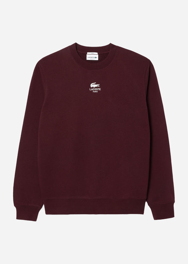 Lacoste Truien Sweatshirt logo print- expresso