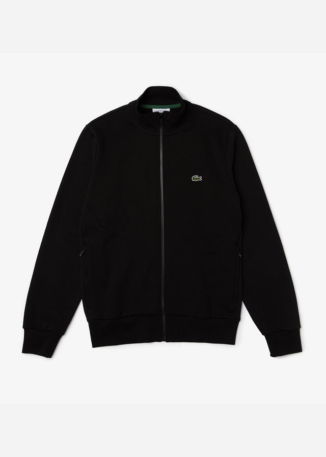Lacoste Vesten Brushed fleece zip through sweater - black