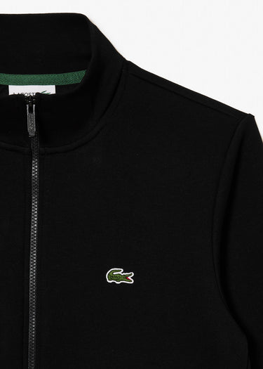 Lacoste Vesten Brushed fleece zip through sweater - black