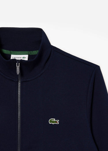 Lacoste Truien Brushed fleece zip through sweater - Navy