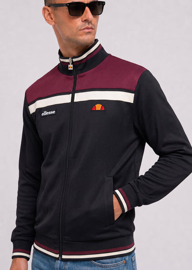 Ellesse Vesten Vignola track top - black burgundy