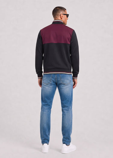Ellesse Vesten Vignola track top - black burgundy