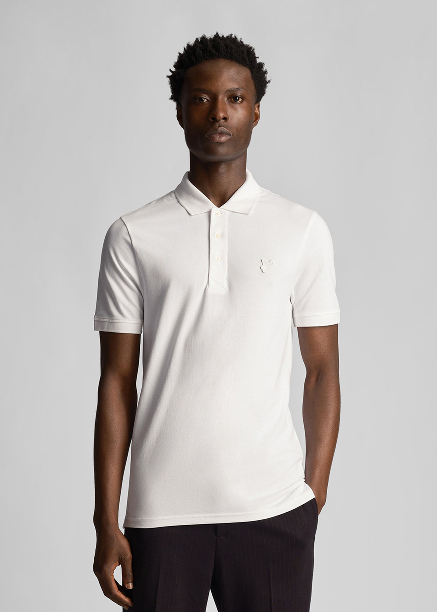 Lyle & Scott Polo's Tonal eagle polo shirt - white